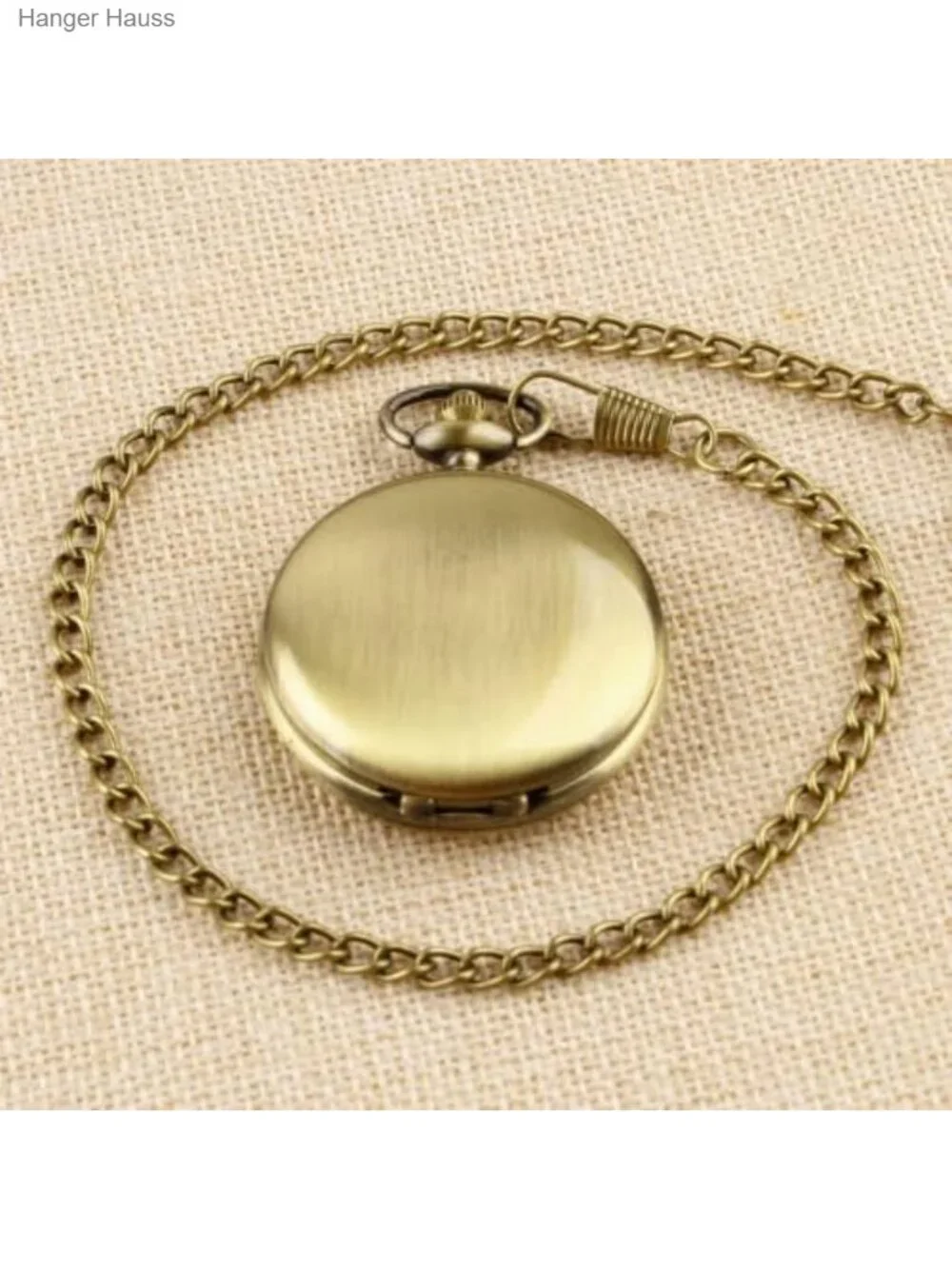 Vintage Alloy Steel Quartz Pocket Watch with Chain Roman Numerals Gift